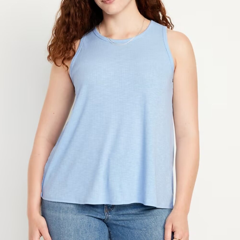 Old Navy Luxe Sleeveless Tank Top in Cashmere Blue